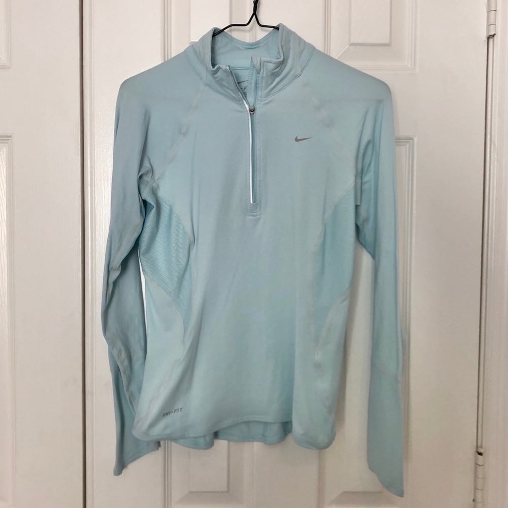 Nike light blue drifit long sleeve shirt